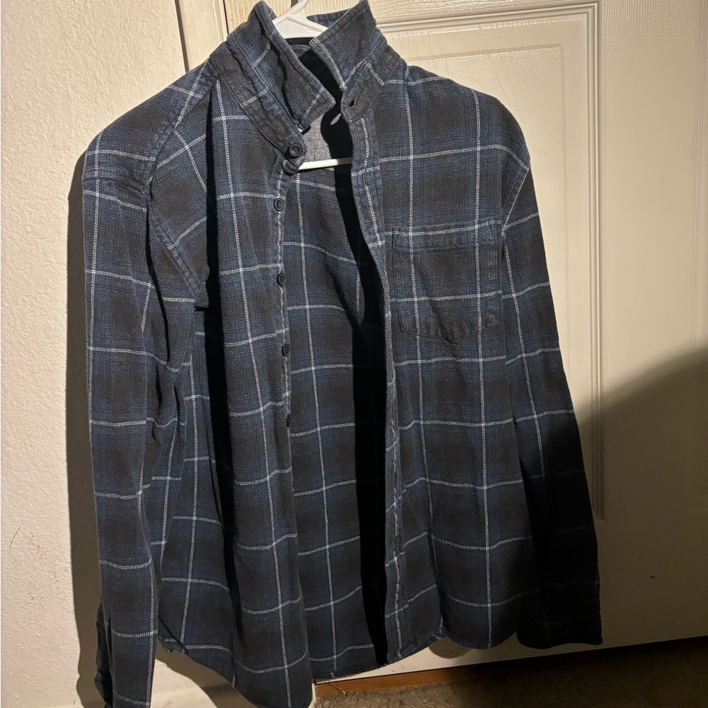 Blue flannel for $6